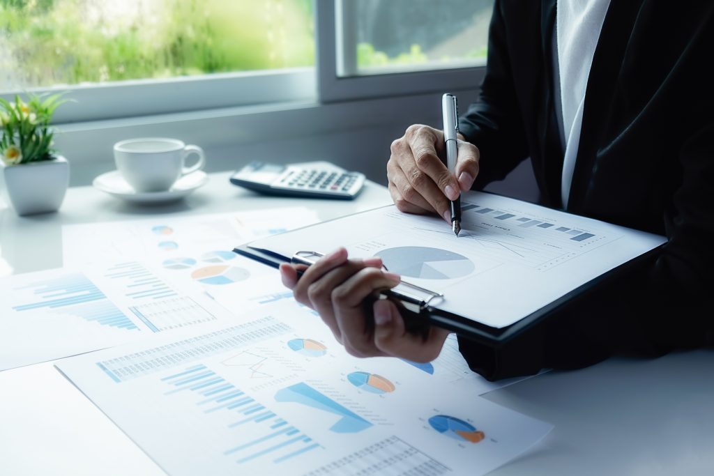 person holding a chart